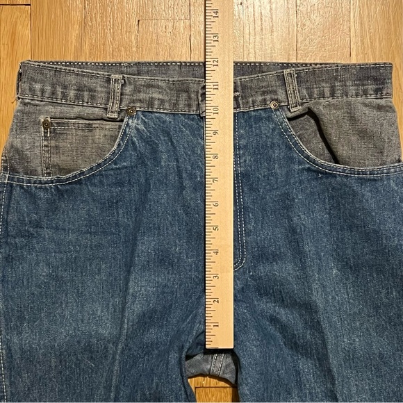 Vintage 80s Cotler Made in USA Mens Two Tone Cowboy Western Blue Jeans 30x26.5 - Picture 9 of 12